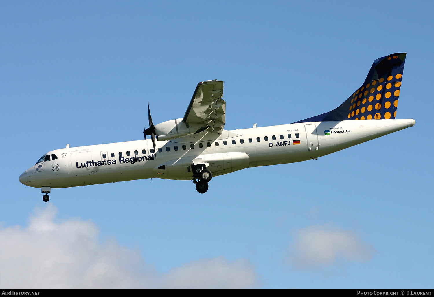 Aircraft Photo of D-ANFJ | ATR ATR-72-500 (ATR-72-212A) | Lufthansa Regional | AirHistory.net #196910