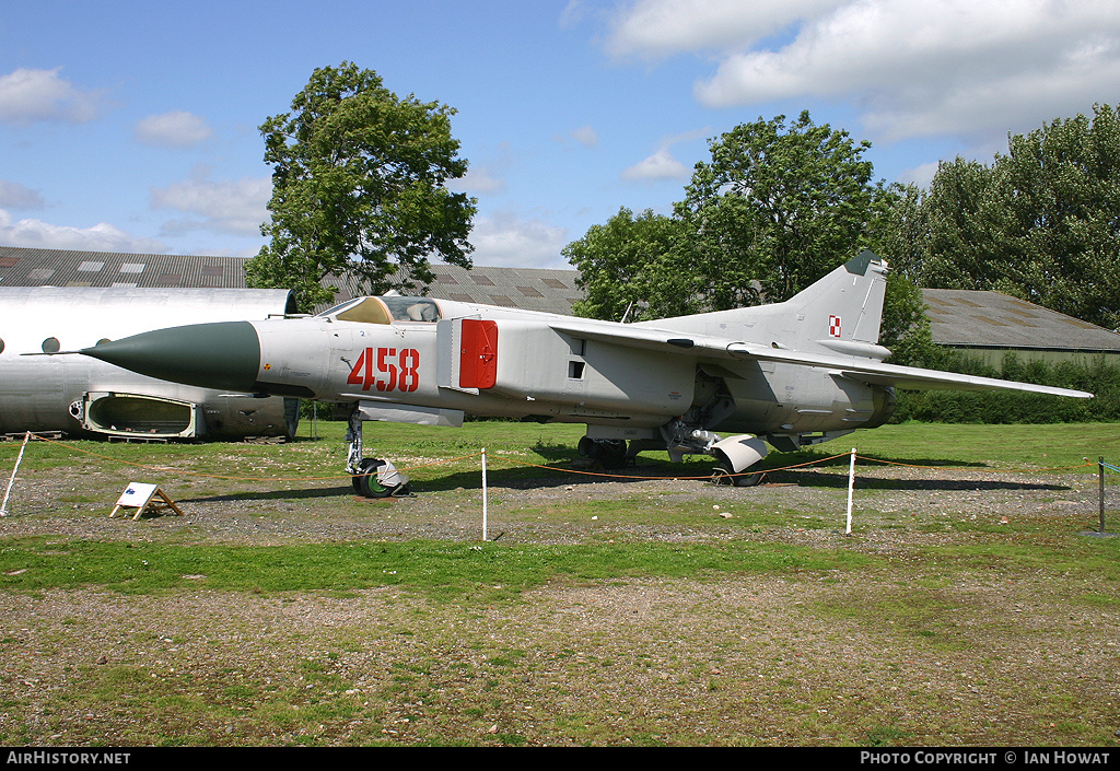 Aircraft Photo of 458 | Mikoyan-Gurevich MiG-23ML | Poland - Air Force | AirHistory.net #197066