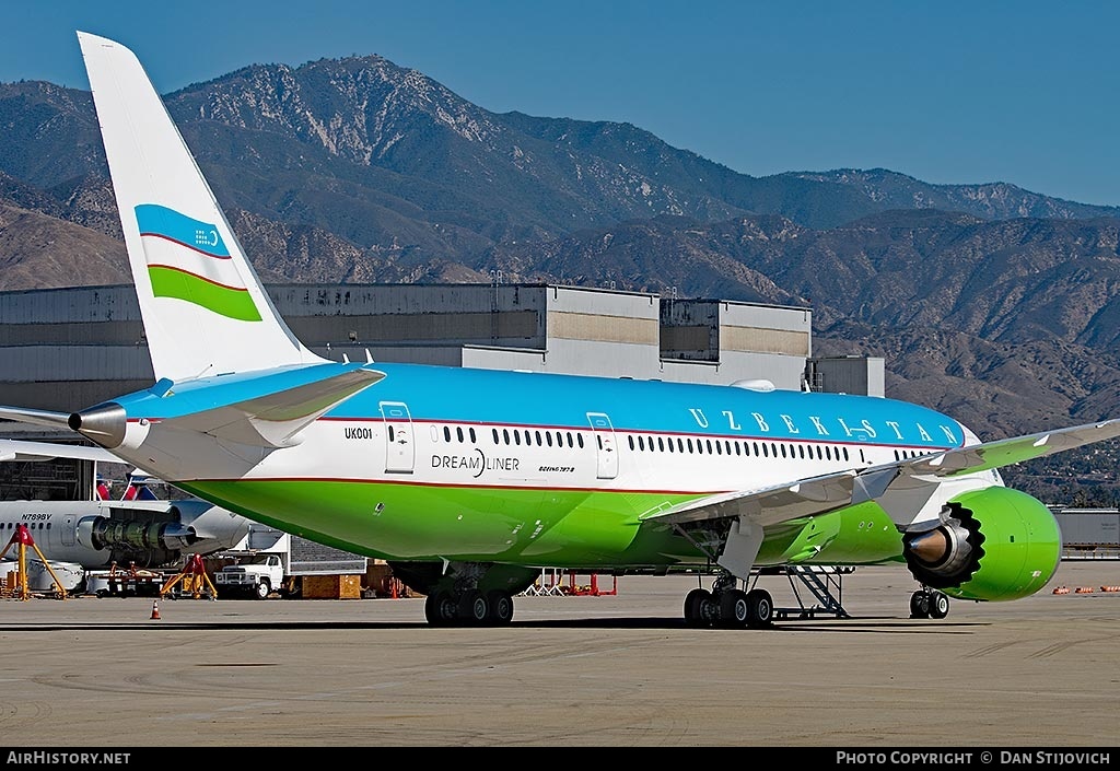 Aircraft Photo of UK001 | Boeing 787-8 Dreamliner | Uzbekistan - Government | AirHistory.net #197098