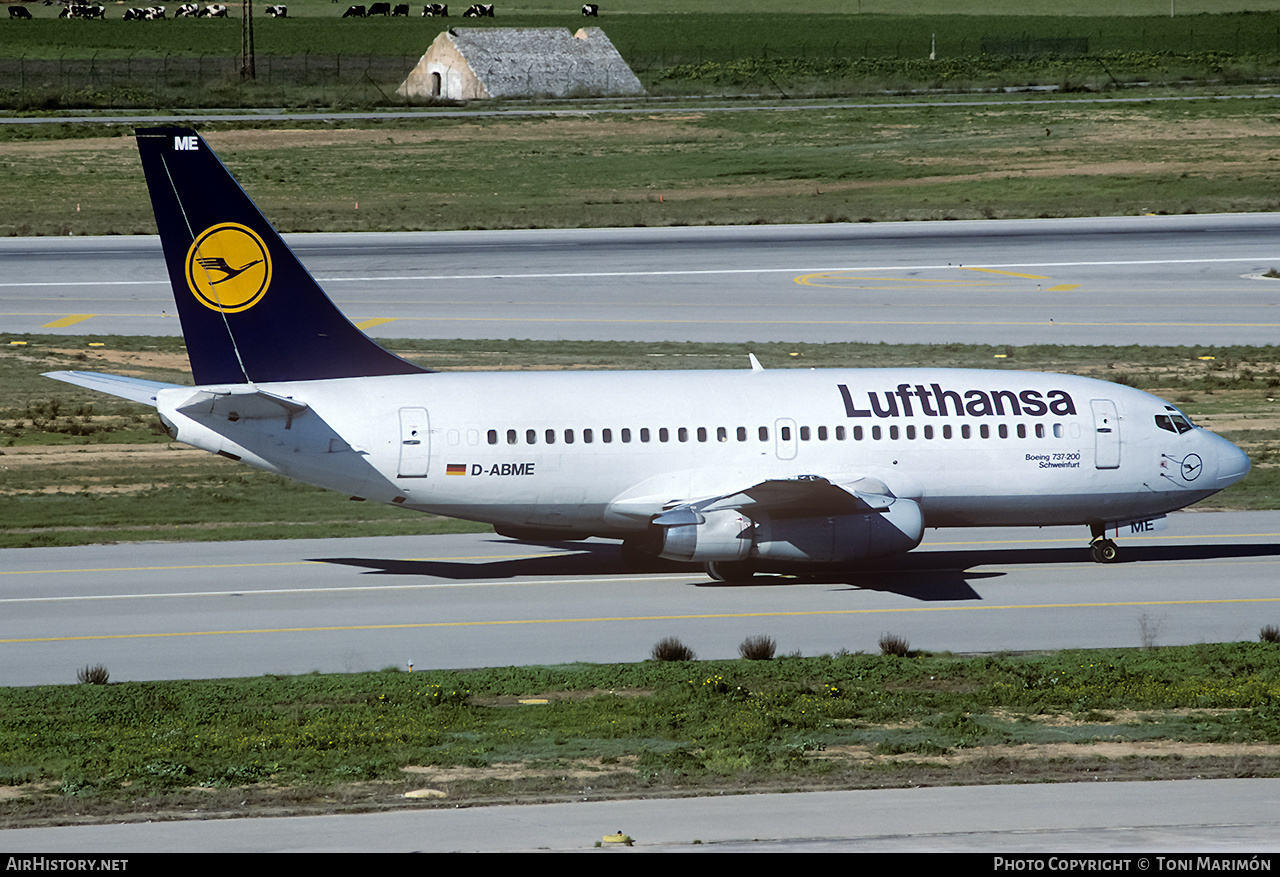 Aircraft Photo of D-ABME | Boeing 737-230/Adv | Lufthansa | AirHistory.net #197136