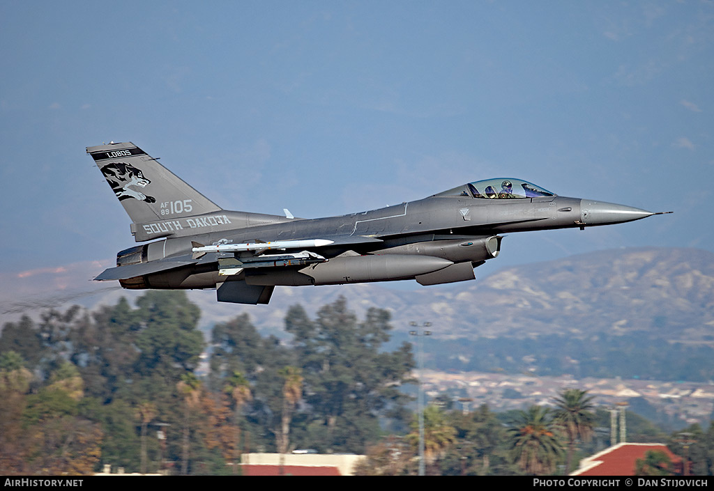 Aircraft Photo of 89-2105 / AF89-105 | General Dynamics F-16CM Fighting Falcon | USA - Air Force | AirHistory.net #197404