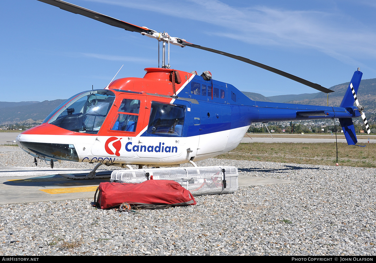 Aircraft Photo of C-GRGN | Bell 206B JetRanger II | Canadian Helicopters | AirHistory.net #197412