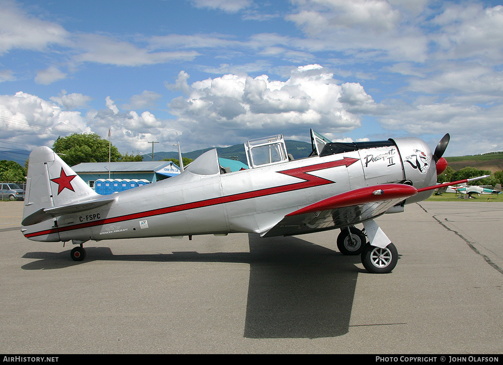 Aircraft Photo of C-FSPC | North American T-6J Harvard Mk IV | Spencer Aircraft | AirHistory.net #197413