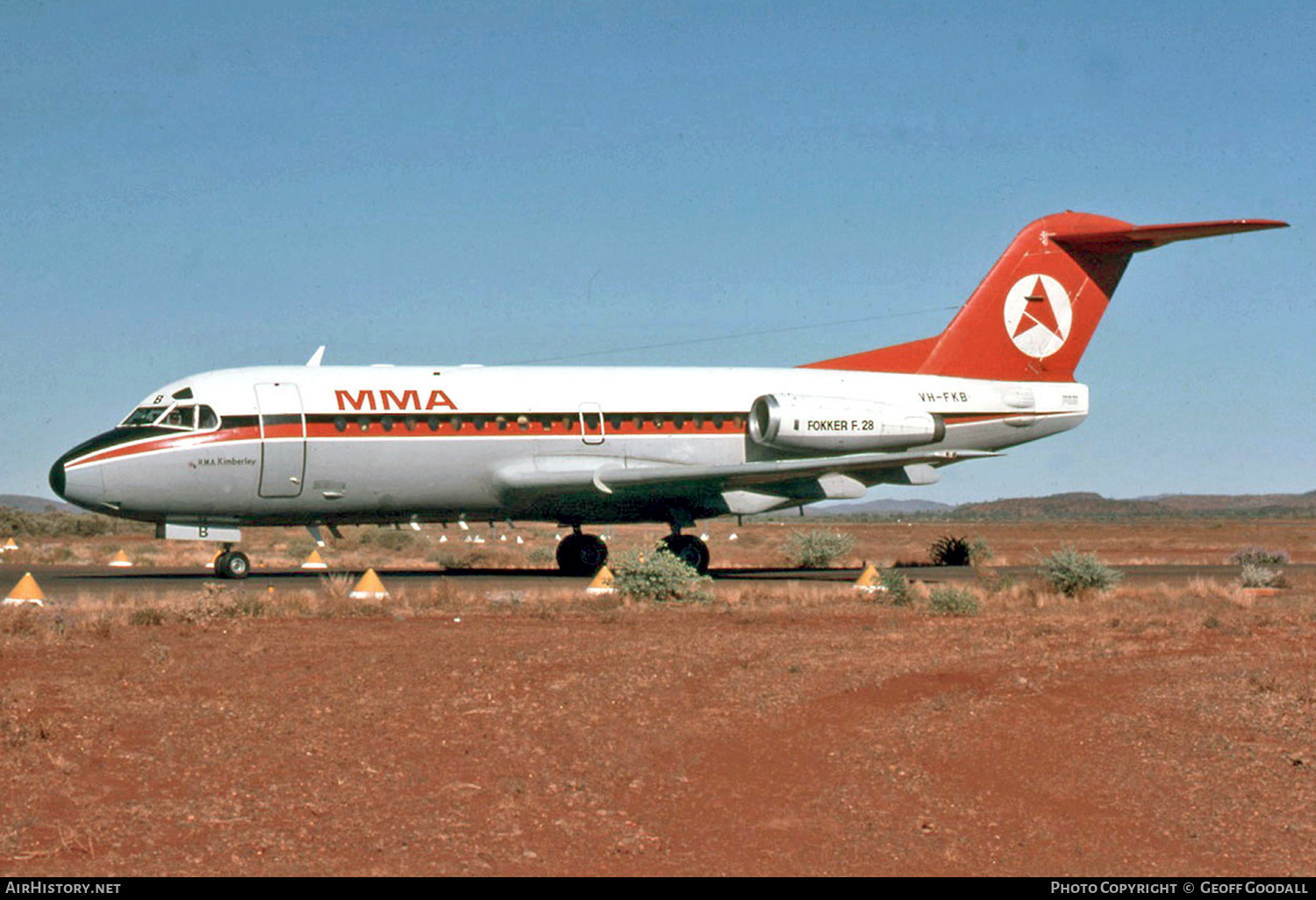 Aircraft Photo of VH-FKB | Fokker F28-1000 Fellowship | MacRobertson Miller Airlines - MMA | AirHistory.net #197478