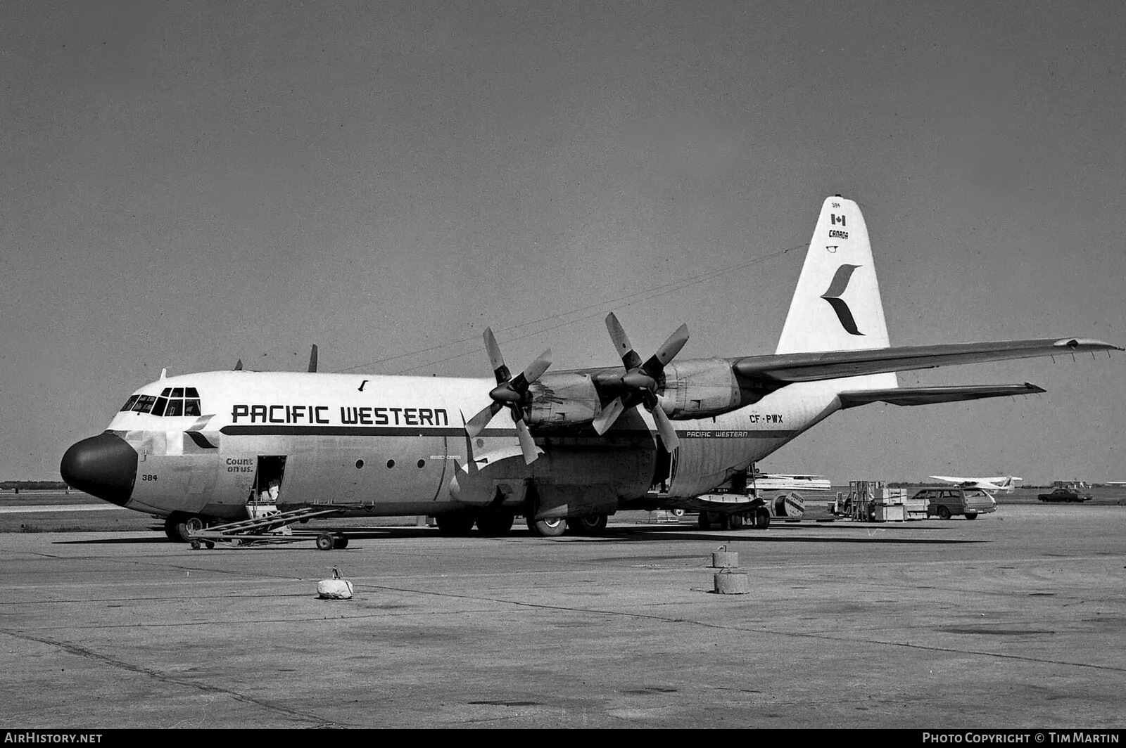 Aircraft Photo of CF-PWX | Lockheed L-100-20 Hercules (382E) | Pacific Western Airlines | AirHistory.net #197520