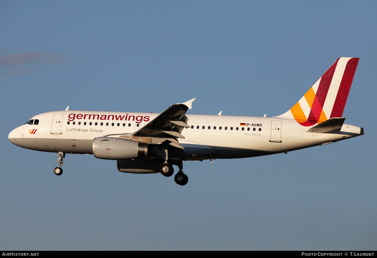 Aircraft Photo of D-AGWS | Airbus A319-132 | Germanwings | AirHistory.net #197577