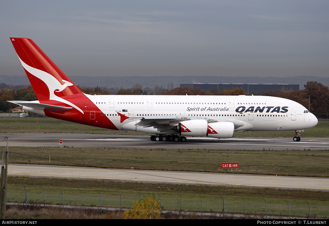 Aircraft Photo of VH-OQL | Airbus A380-842 | Qantas | AirHistory.net #197654