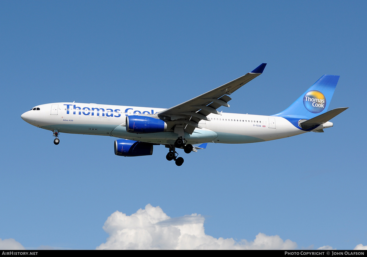 Aircraft Photo of G-TCXA | Airbus A330-243 | Thomas Cook Airlines | AirHistory.net #197681