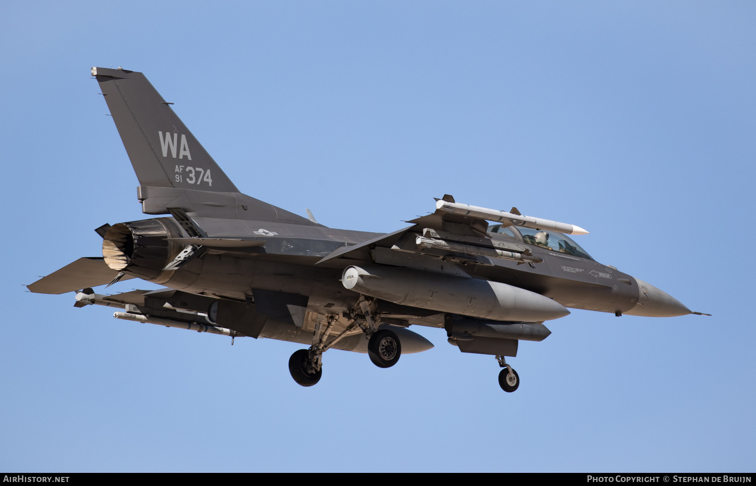 Aircraft Photo of 91-0374 / AF91-374 | Lockheed Martin F-16CM Fighting Falcon | USA - Air Force | AirHistory.net #197686