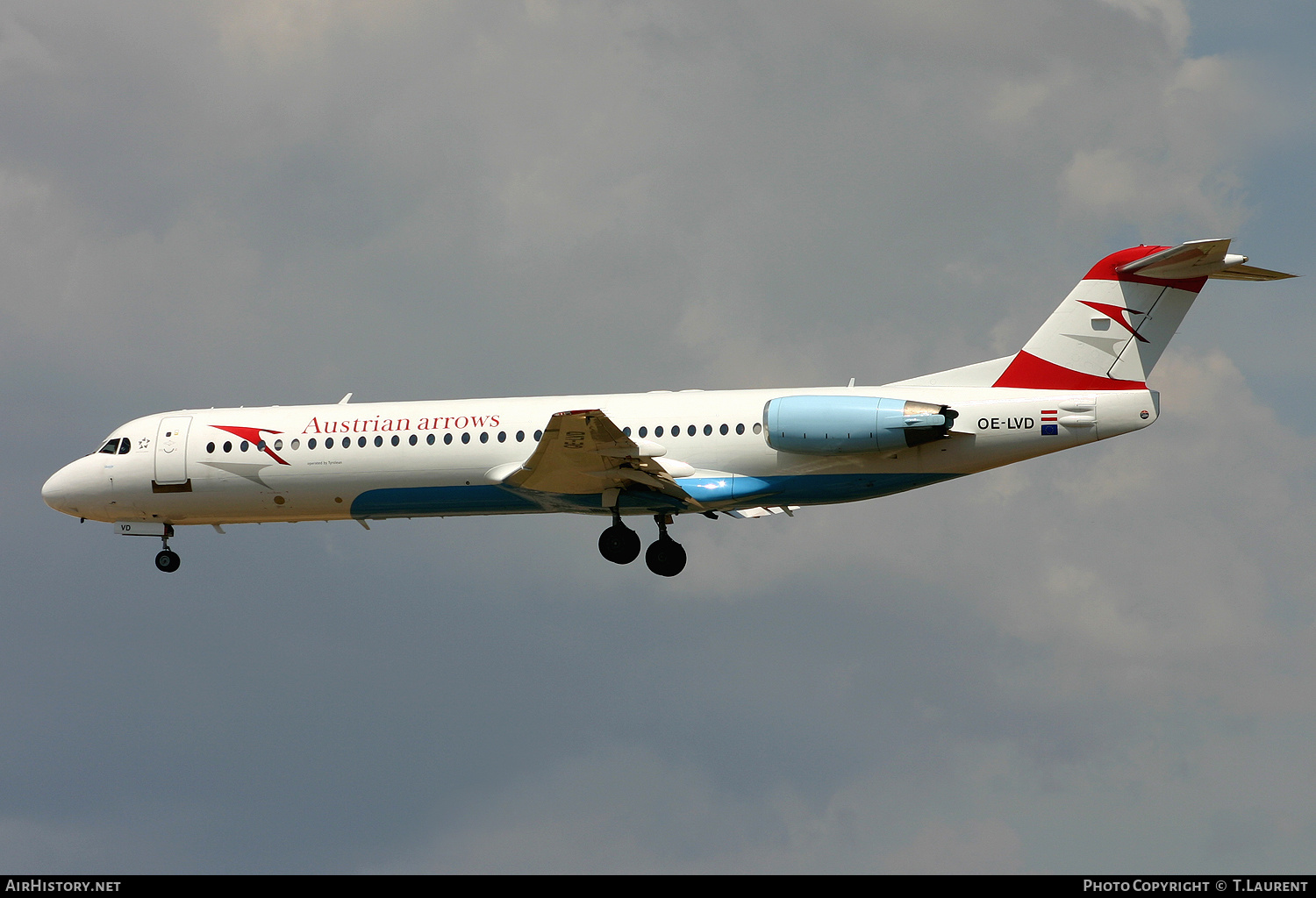 Aircraft Photo of OE-LVD | Fokker 100 (F28-0100) | Austrian Arrows | AirHistory.net #197740