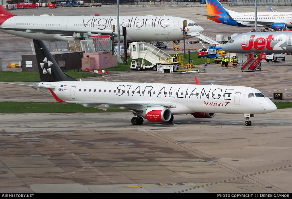 Aircraft Photo of OE-LWH | Embraer 195LR (ERJ-190-200LR) | Austrian Airlines | AirHistory.net #197751