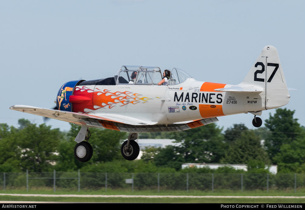 Aircraft Photo of N127VF / 27491 | North American SNJ-4 Texan | USA - Marines | AirHistory.net #197893