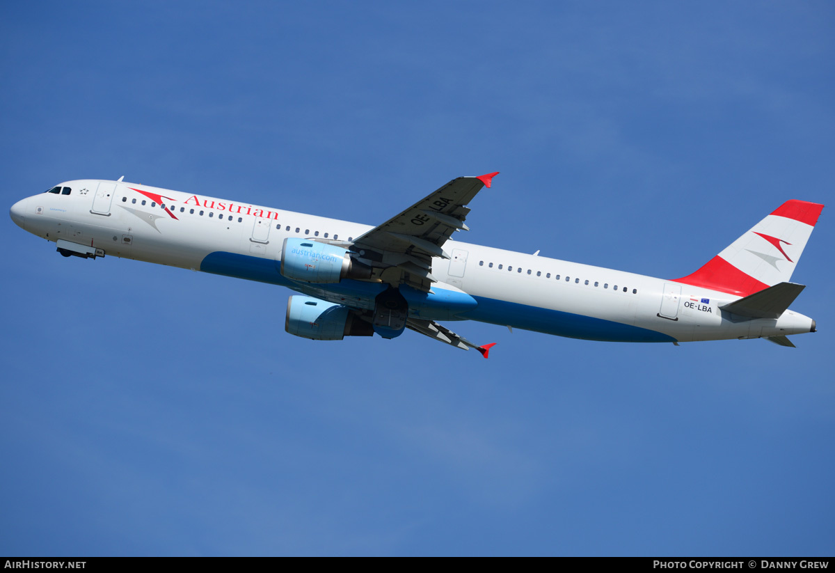 Aircraft Photo of OE-LBA | Airbus A321-111 | Austrian Airlines | AirHistory.net #197967