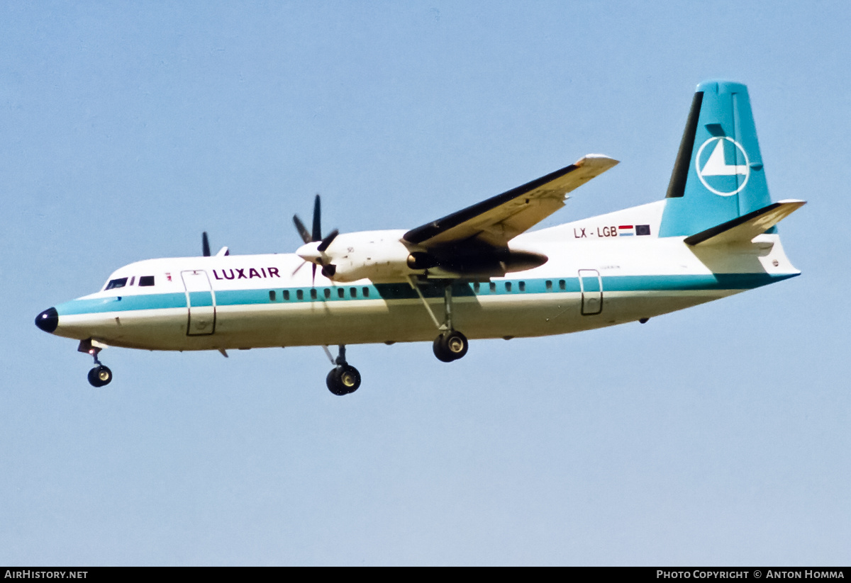 Aircraft Photo of LX-LGB | Fokker 50 | Luxair | AirHistory.net #198009