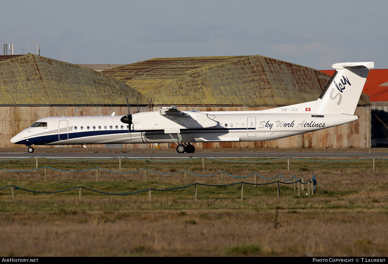 Aircraft Photo of HB-JGA | Bombardier DHC-8-402 Dash 8 | SkyWork Airlines | AirHistory.net #198013