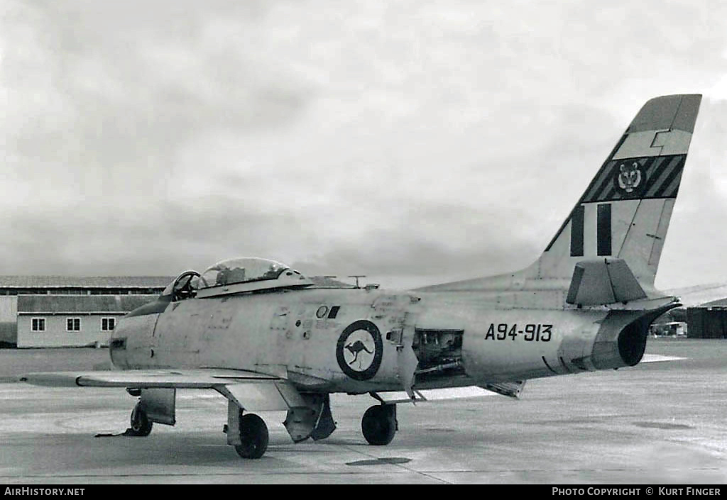 Aircraft Photo of A94-913 | Commonwealth CA-27 Sabre Mk30 | Australia - Air Force | AirHistory.net #198219
