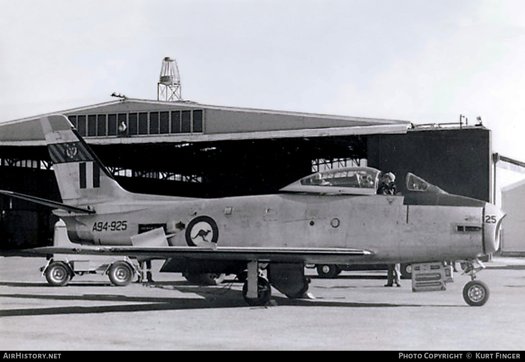 Aircraft Photo of A94-925 | Commonwealth CA-27 Sabre Mk31 | Australia - Air Force | AirHistory.net #198220