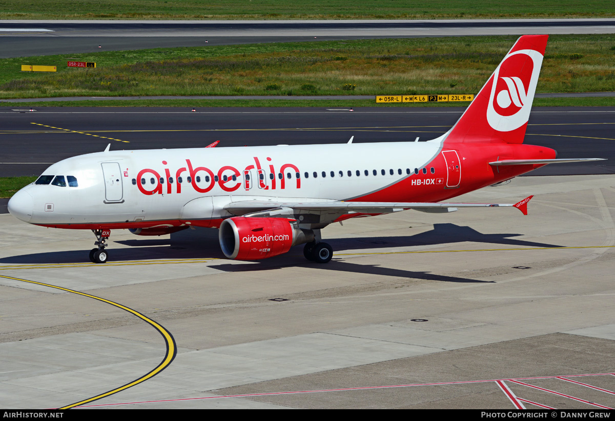 Aircraft Photo of HB-IOX | Airbus A319-112 | Air Berlin | AirHistory.net #198290
