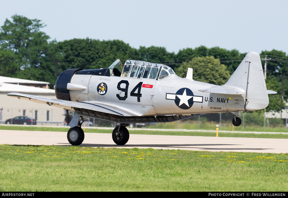 Aircraft Photo of N796WM | North American AT-6D Texan | USA - Navy | AirHistory.net #198308