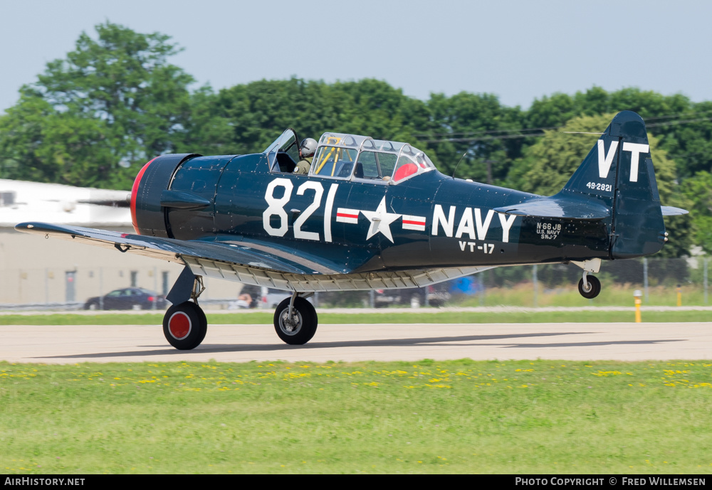 Aircraft Photo of N66JB / 49-2821 | North American T-6G Texan | USA - Navy | AirHistory.net #198333