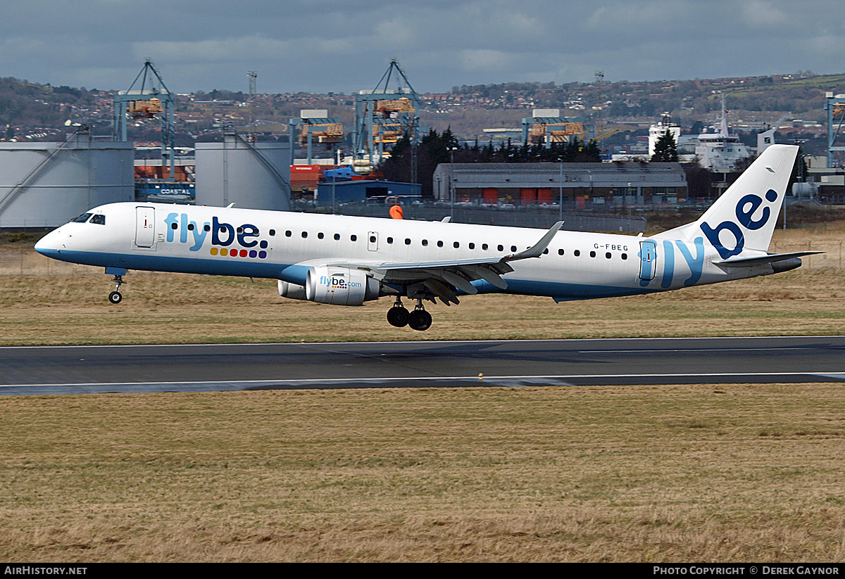 Aircraft Photo of G-FBEG | Embraer 195LR (ERJ-190-200LR) | Flybe | AirHistory.net #198426