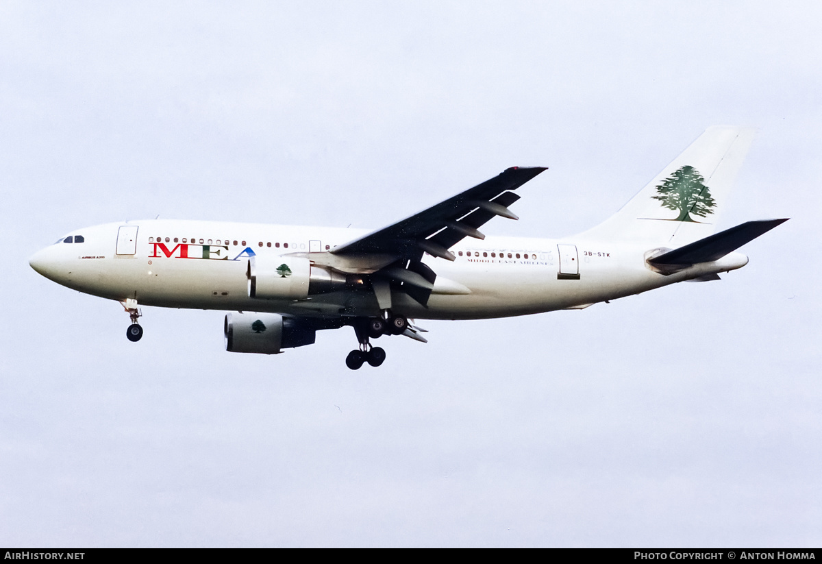 Aircraft Photo of 3B-STK | Airbus A310-222 | MEA - Middle East Airlines | AirHistory.net #198448
