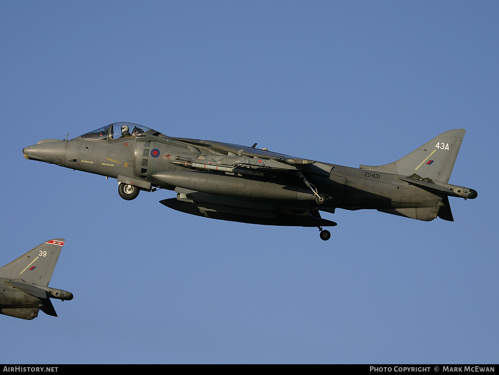 Aircraft Photo of ZD431 | British Aerospace Harrier GR7A | UK - Air Force | AirHistory.net #198489