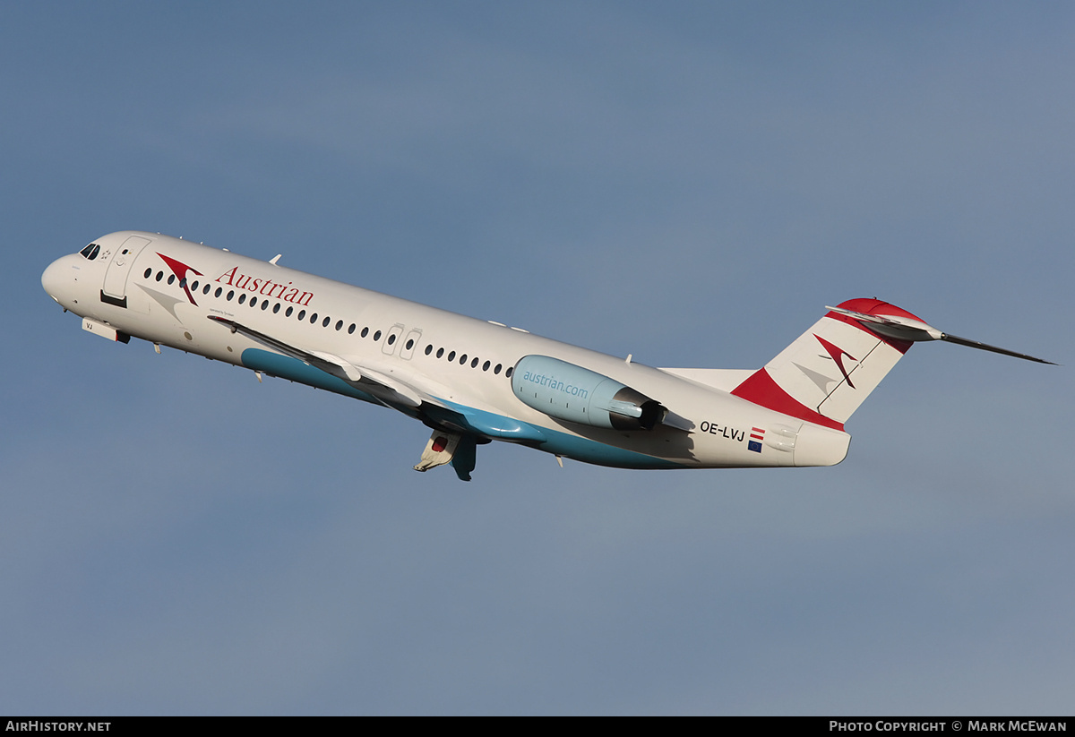 Aircraft Photo of OE-LVJ | Fokker 100 (F28-0100) | Austrian Airlines | AirHistory.net #198531