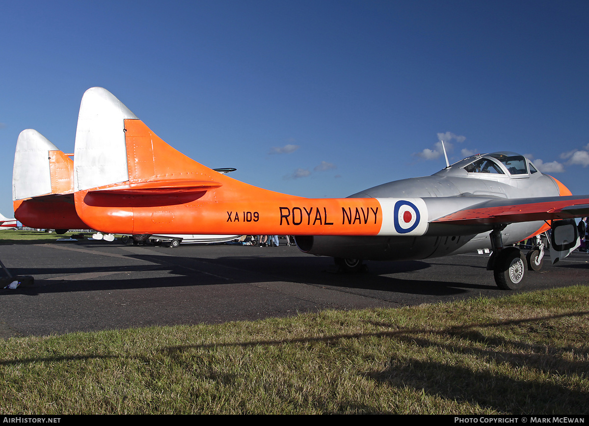 Aircraft Photo of XA109 | De Havilland D.H. 115 Sea Vampire T22 | UK - Navy | AirHistory.net #198544