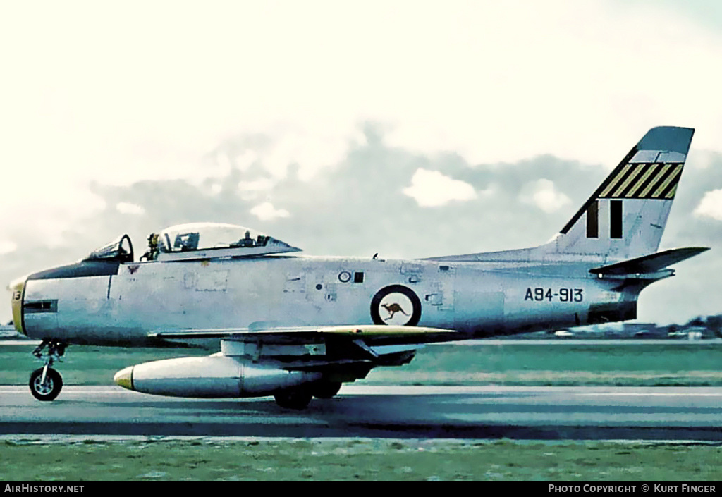 Aircraft Photo of A94-913 | Commonwealth CA-27 Sabre Mk30 | Australia - Air Force | AirHistory.net #198552