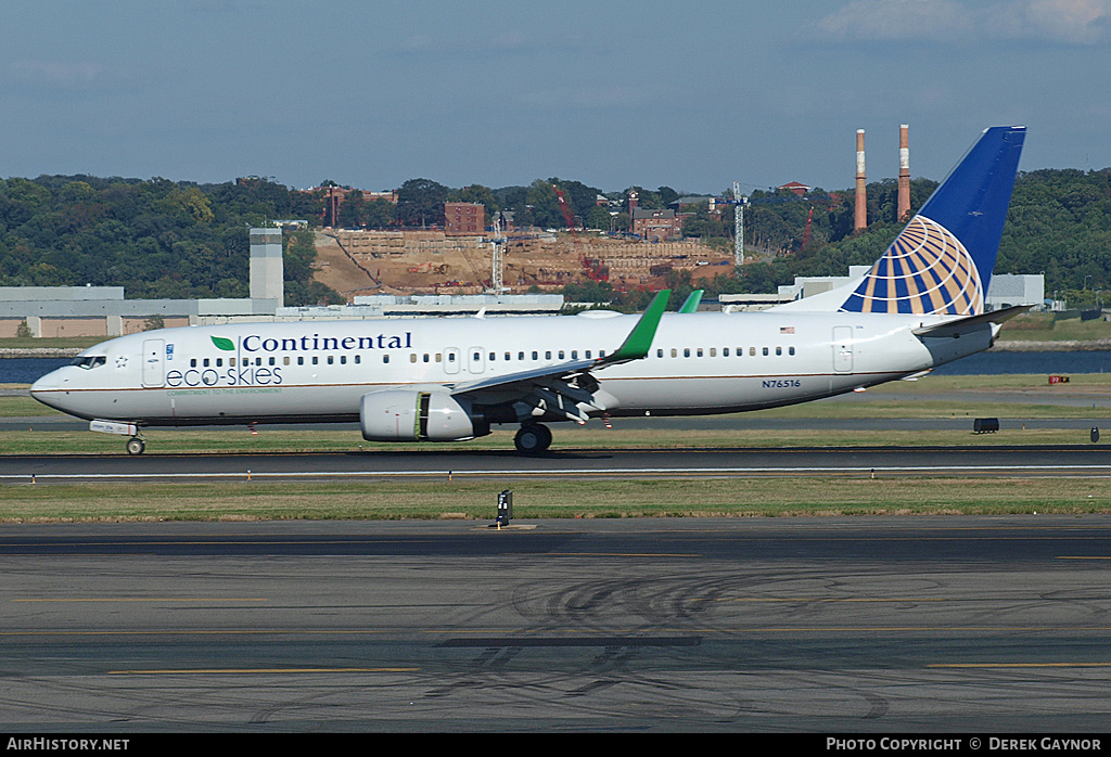 Aircraft Photo of N76516 | Boeing 737-824 | Continental Airlines | AirHistory.net #198607