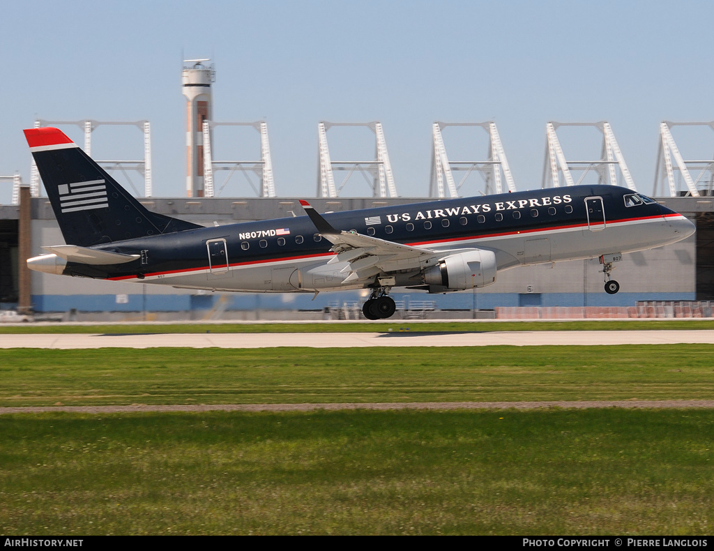 Aircraft Photo of N807MD | Embraer 170SU (ERJ-170-100SU) | US Airways Express | AirHistory.net #198613