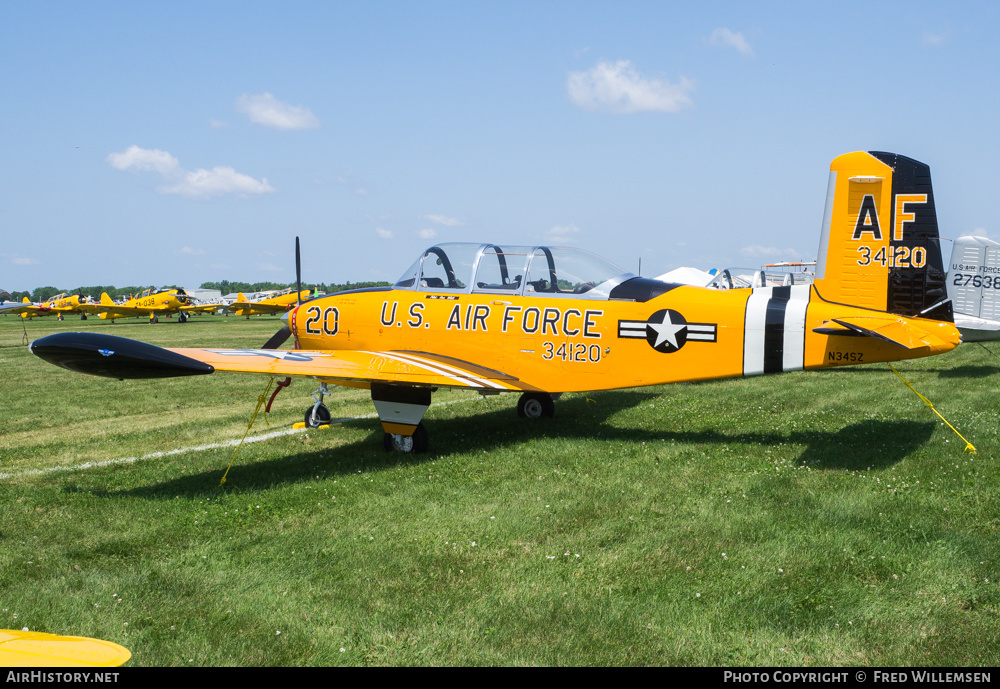 Aircraft Photo of N34SZ / 34120 | Beech T-34A Mentor | USA - Air Force | AirHistory.net #198644