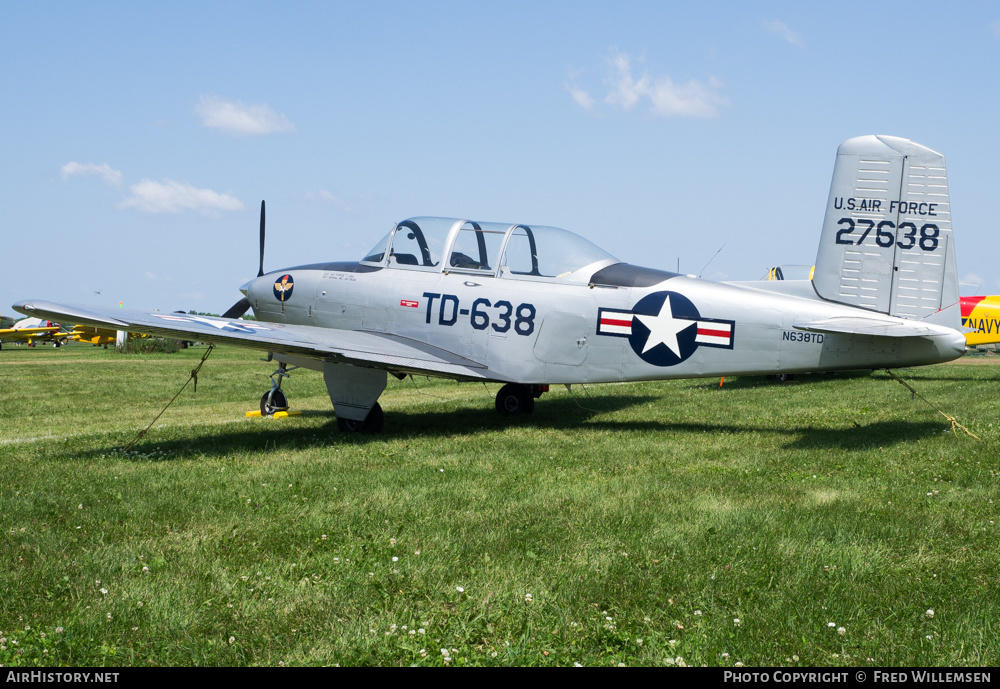 Aircraft Photo of N638TD / 27638 | Beech T-34A Mentor | USA - Air Force | AirHistory.net #198701
