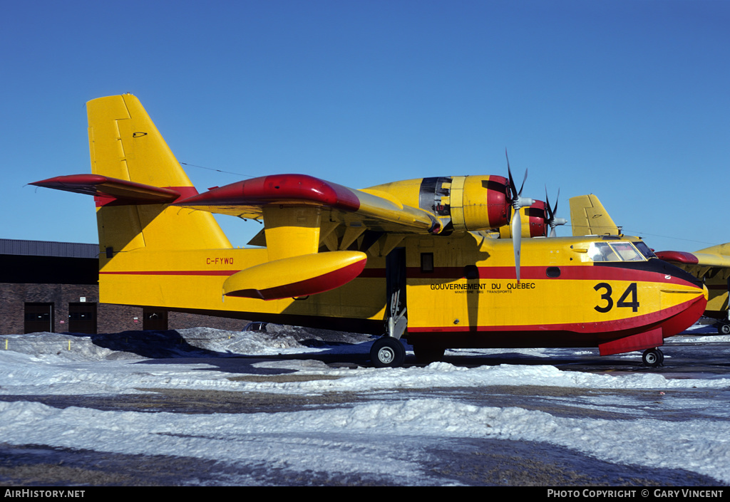Aircraft Photo of C-FYWQ | Canadair CL-215-I (CL-215-1A10) | Gouvernement du Québec | AirHistory.net #198828