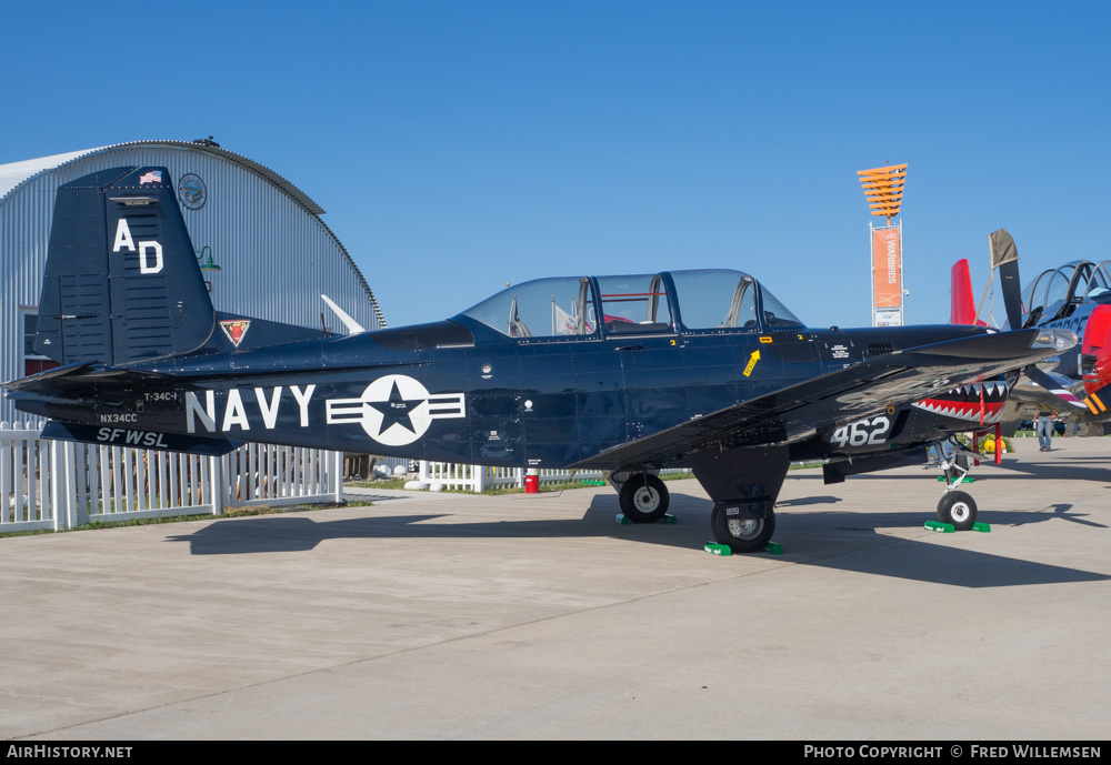 Aircraft Photo of N34CC / NX34CC | Beech T-34C-1 Turbo Mentor (45) | USA - Navy | AirHistory.net #198837