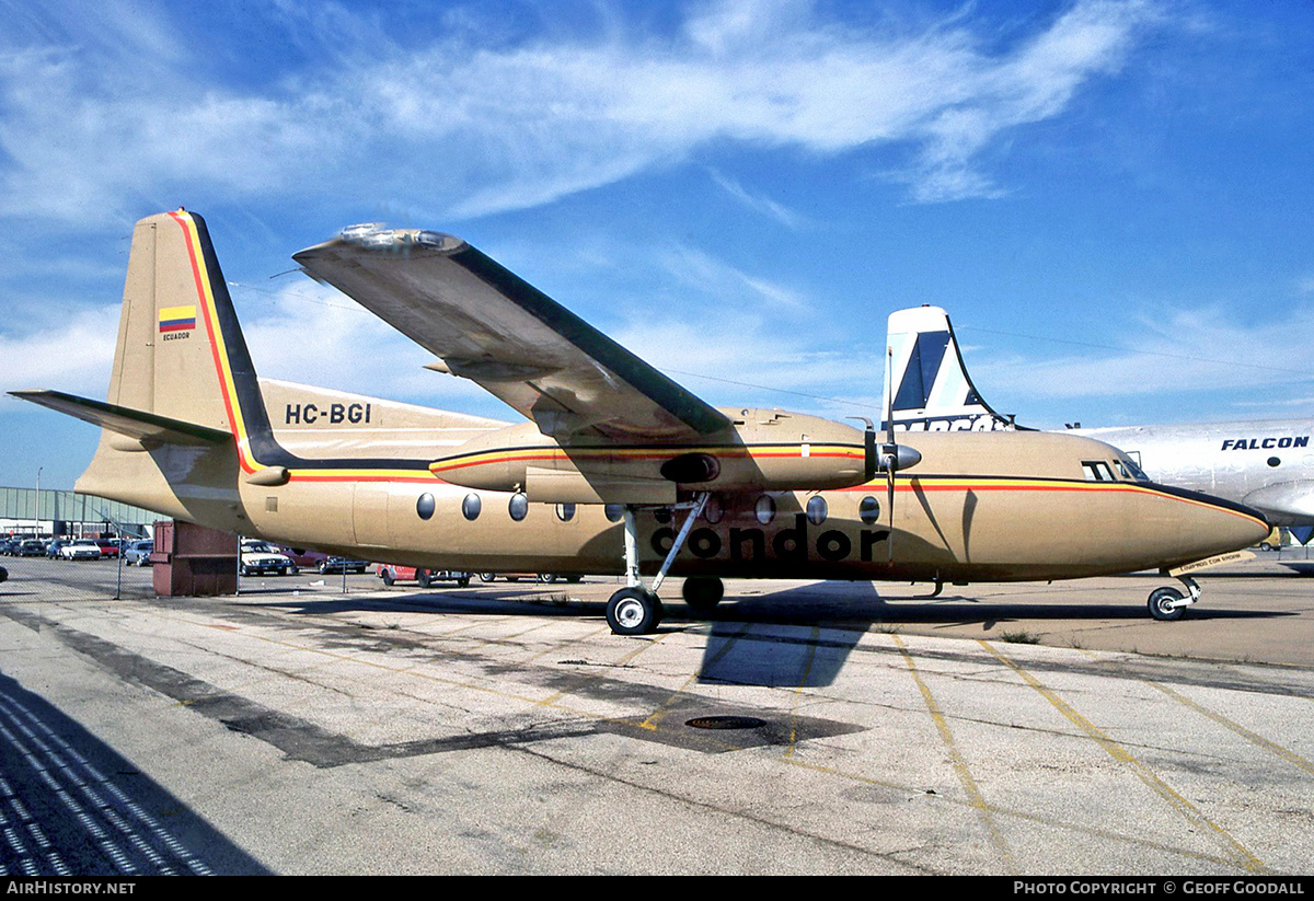 Aircraft Photo of HC-BGI | Fairchild F-27A | Aerolíneas Cóndor | AirHistory.net #198860