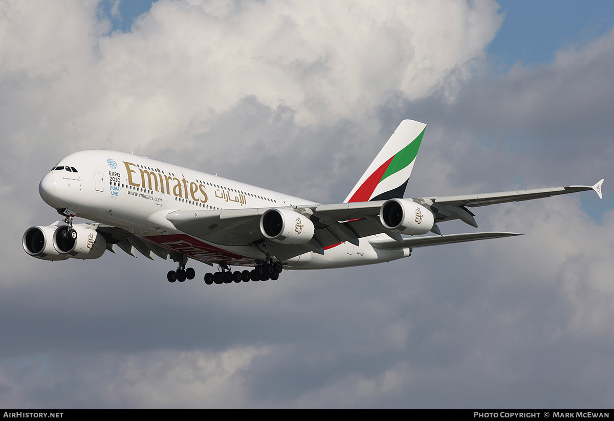 Aircraft Photo of A6-EEC | Airbus A380-861 | Emirates | AirHistory.net #198917