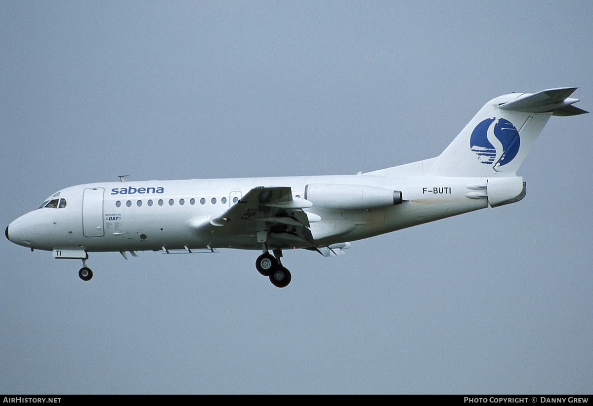 Aircraft Photo of F-BUTI | Fokker F28-1000 Fellowship | Sabena | AirHistory.net #198957