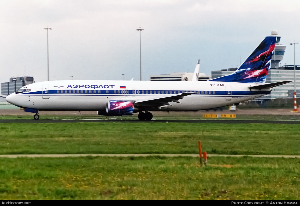 Aircraft Photo of VP-BAP | Boeing 737-4M0 | Aeroflot | AirHistory.net #198994