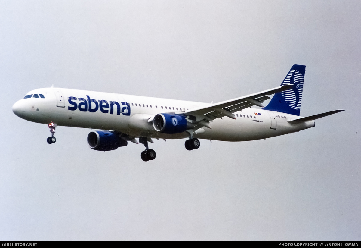 Aircraft Photo of OO-SUB | Airbus A321-211 | Sabena | AirHistory.net #199044