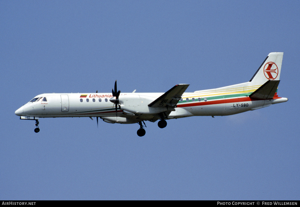 Aircraft Photo of LY-SBD | Saab 2000 | Lithuanian Airlines | AirHistory.net #199164