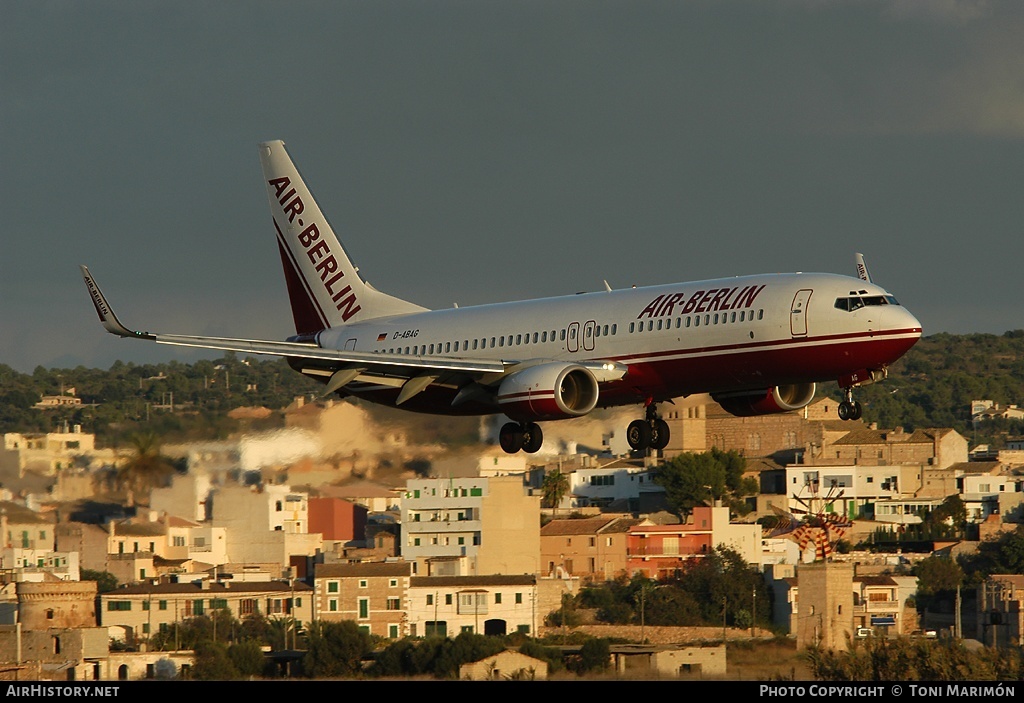 Aircraft Photo of D-ABAG | Boeing 737-86J | Air Berlin | AirHistory.net #199278