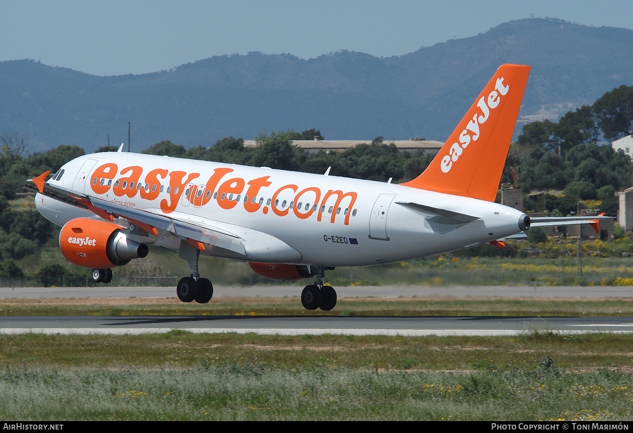 Aircraft Photo of G-EZED | Airbus A319-111 | EasyJet | AirHistory.net #199293