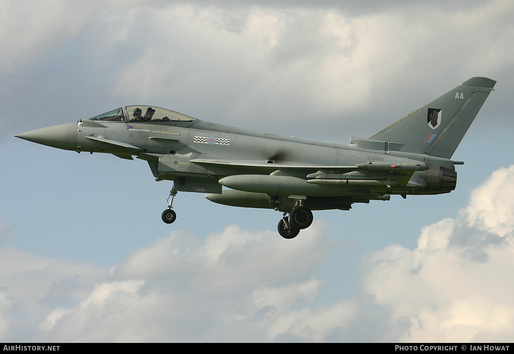 Aircraft Photo of ZJ930 | Eurofighter EF-2000 Typhoon FGR4 | UK - Air Force | AirHistory.net #199513