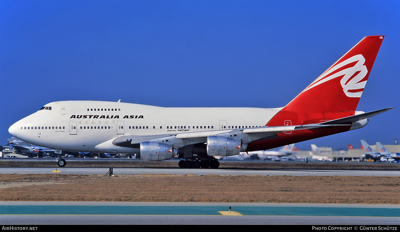 Aircraft Photo of VH-EAB | Boeing 747SP-38 | Australia Asia Airlines | AirHistory.net #199591