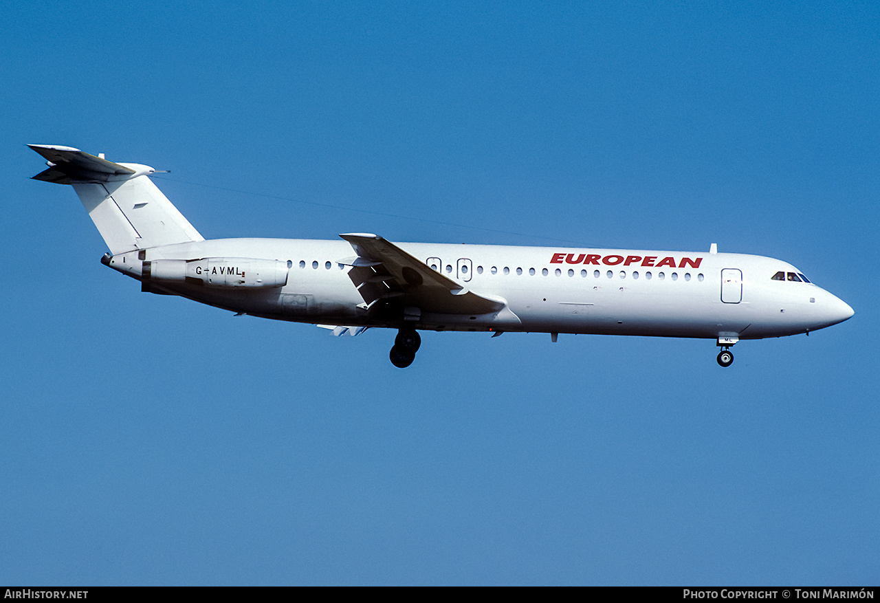 Aircraft Photo of G-AVML | BAC 111-510ED One-Eleven | European Aircharter - EAL/EAC | AirHistory.net #199704