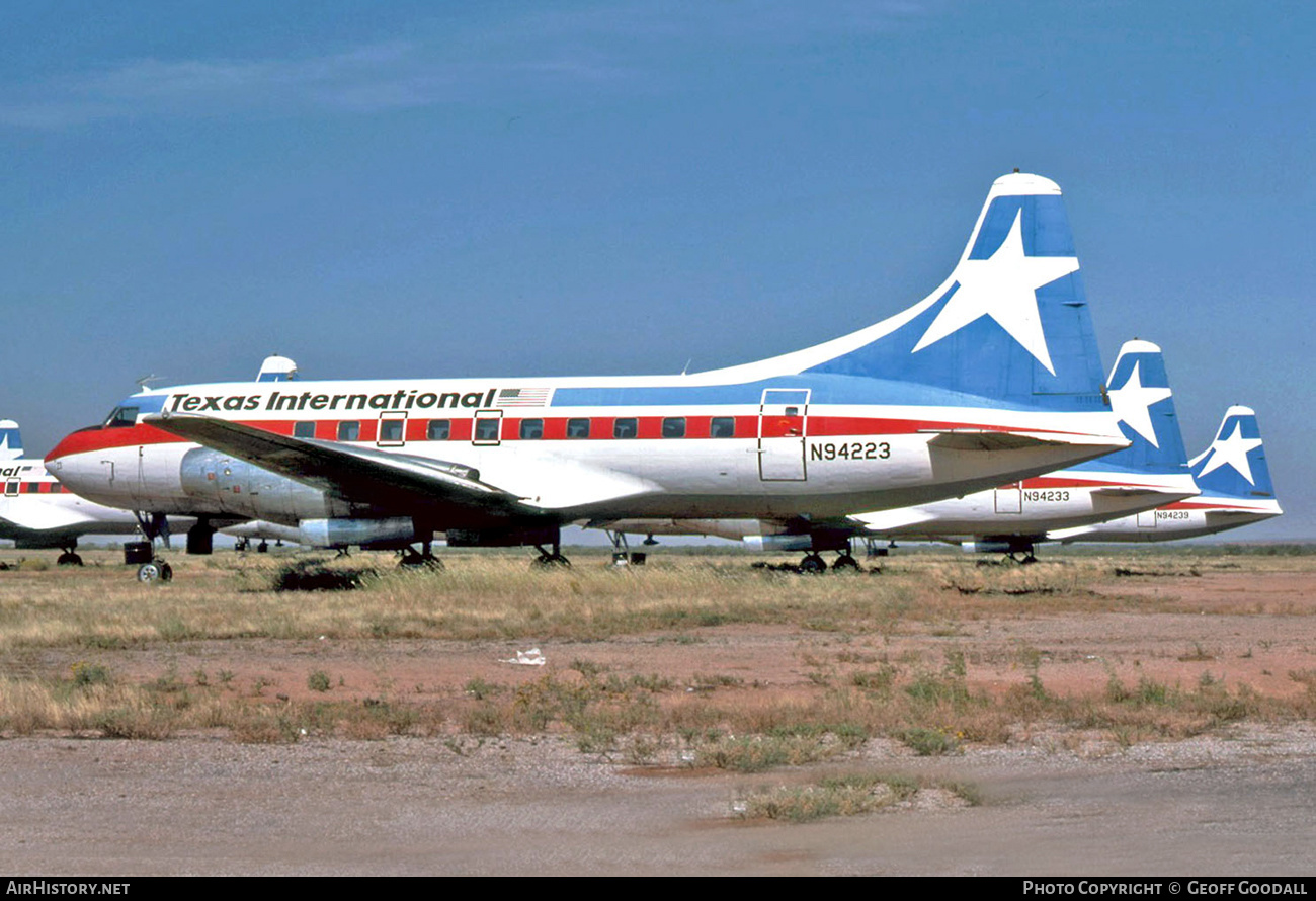 Aircraft Photo of N94223 | Convair 600 | Texas International Airlines | AirHistory.net #199765