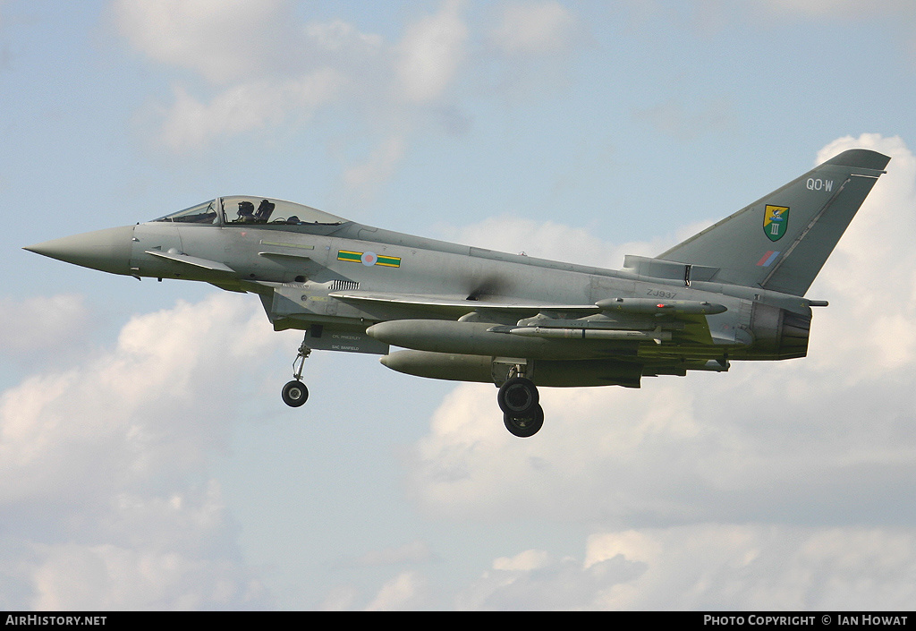 Aircraft Photo of ZJ937 | Eurofighter EF-2000 Typhoon F2 | UK - Air Force | AirHistory.net #199808