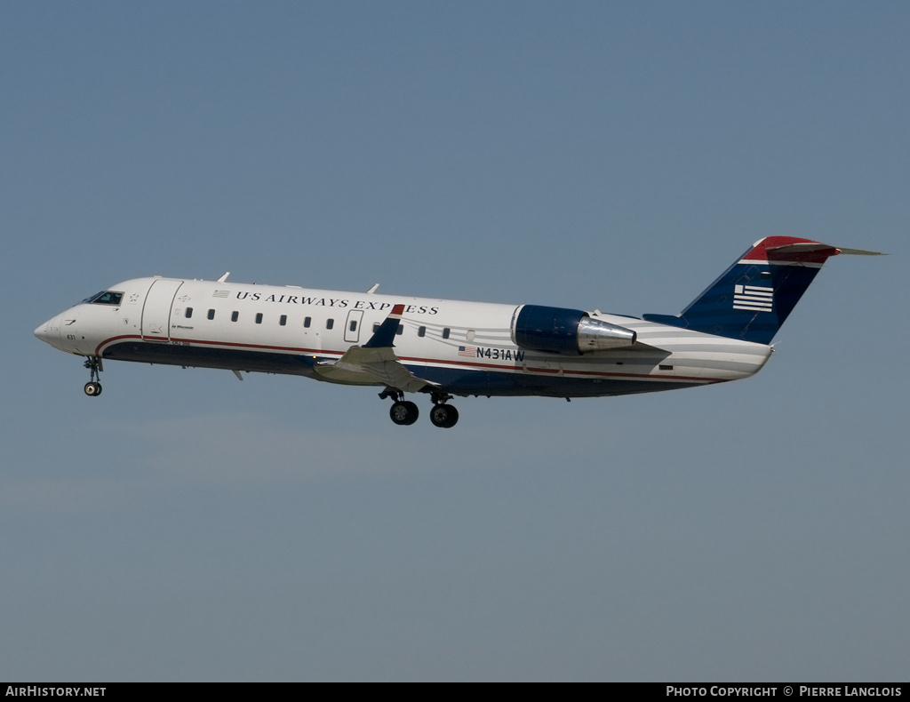 Aircraft Photo of N431AW | Bombardier CRJ-200LR (CL-600-2B19) | US Airways Express | AirHistory.net #199837